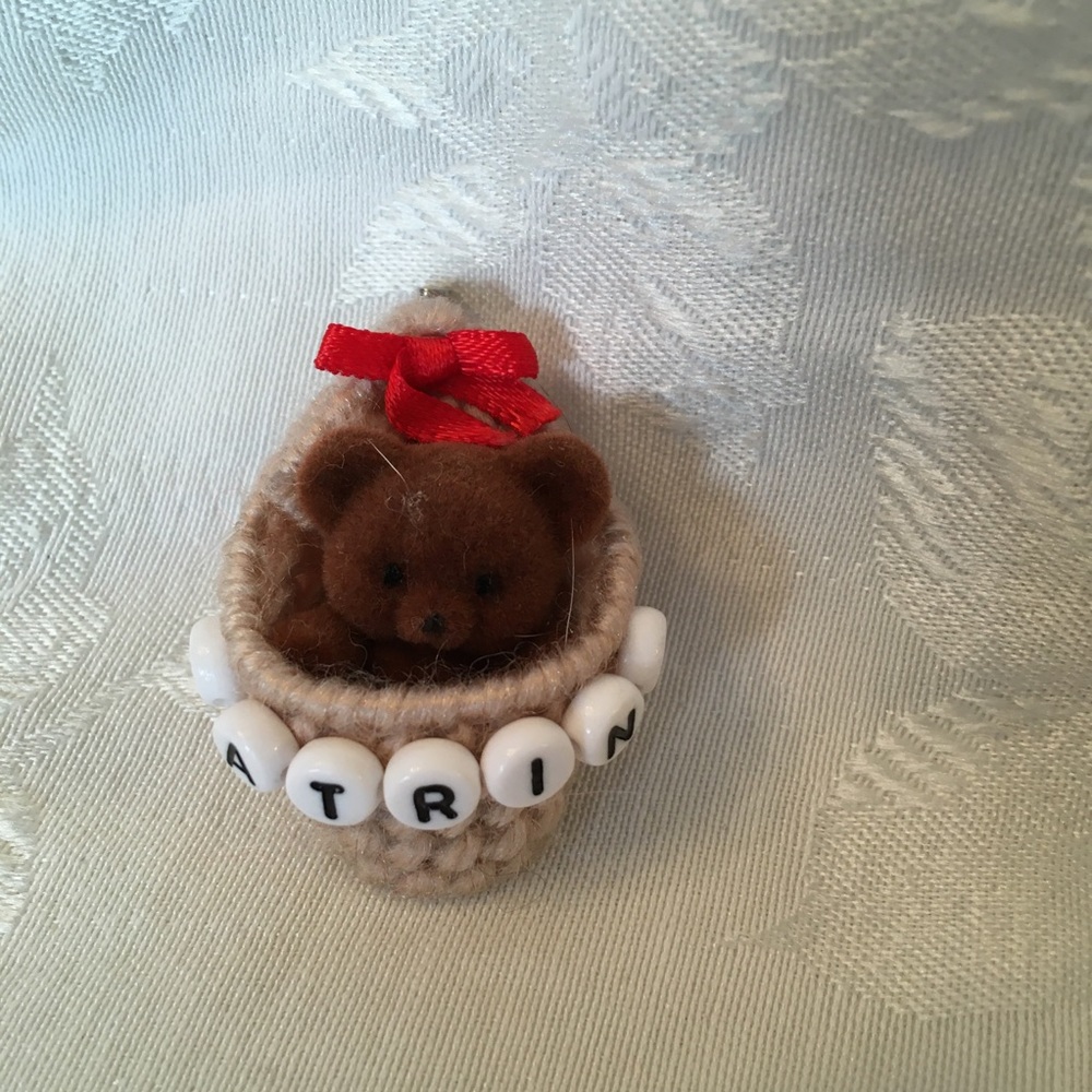 KATRINA personalized teddy bear pin-NEW